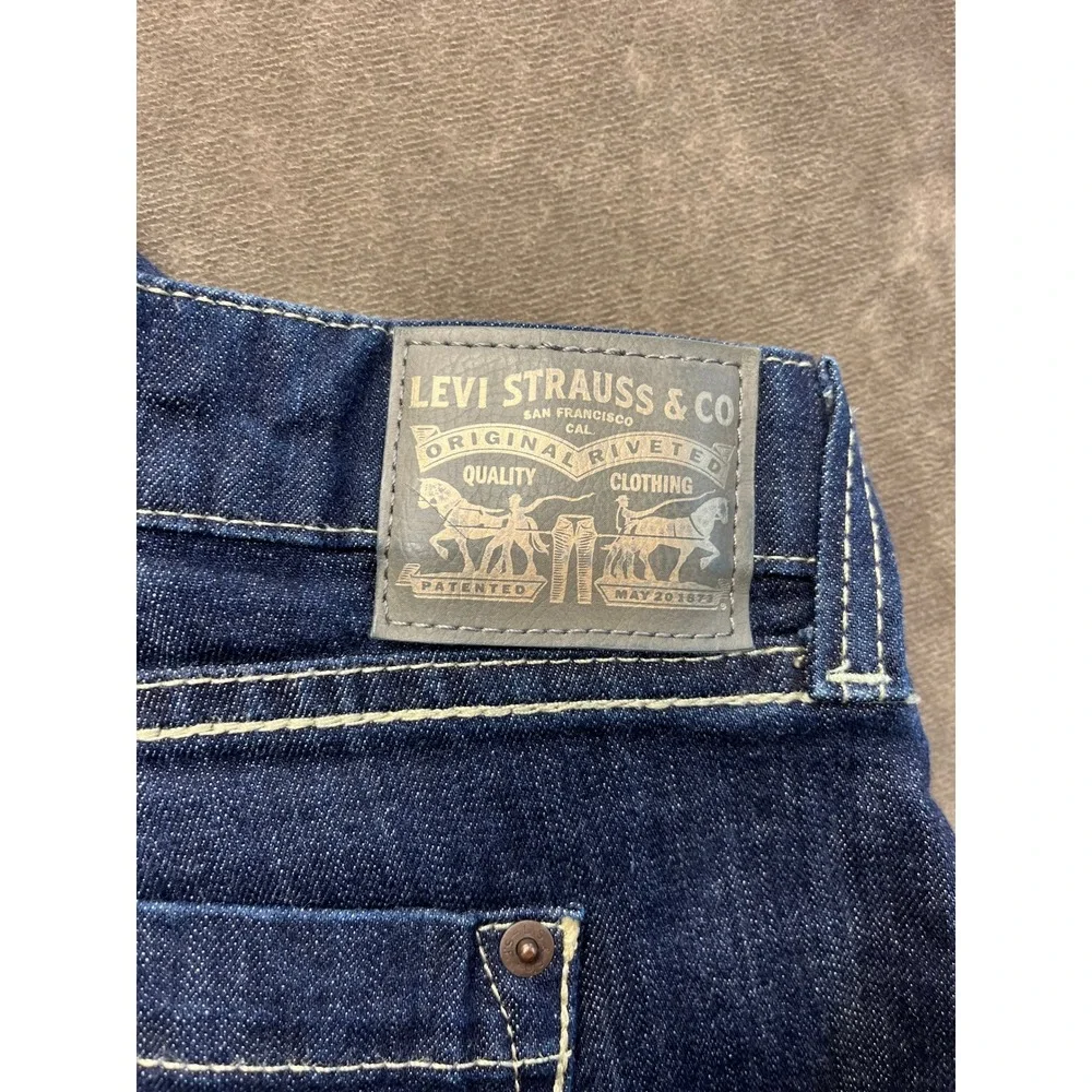 Levis Mid Rise Skinny Jeans Womens 18W Indigo Blue Denim Stretch 1233‎